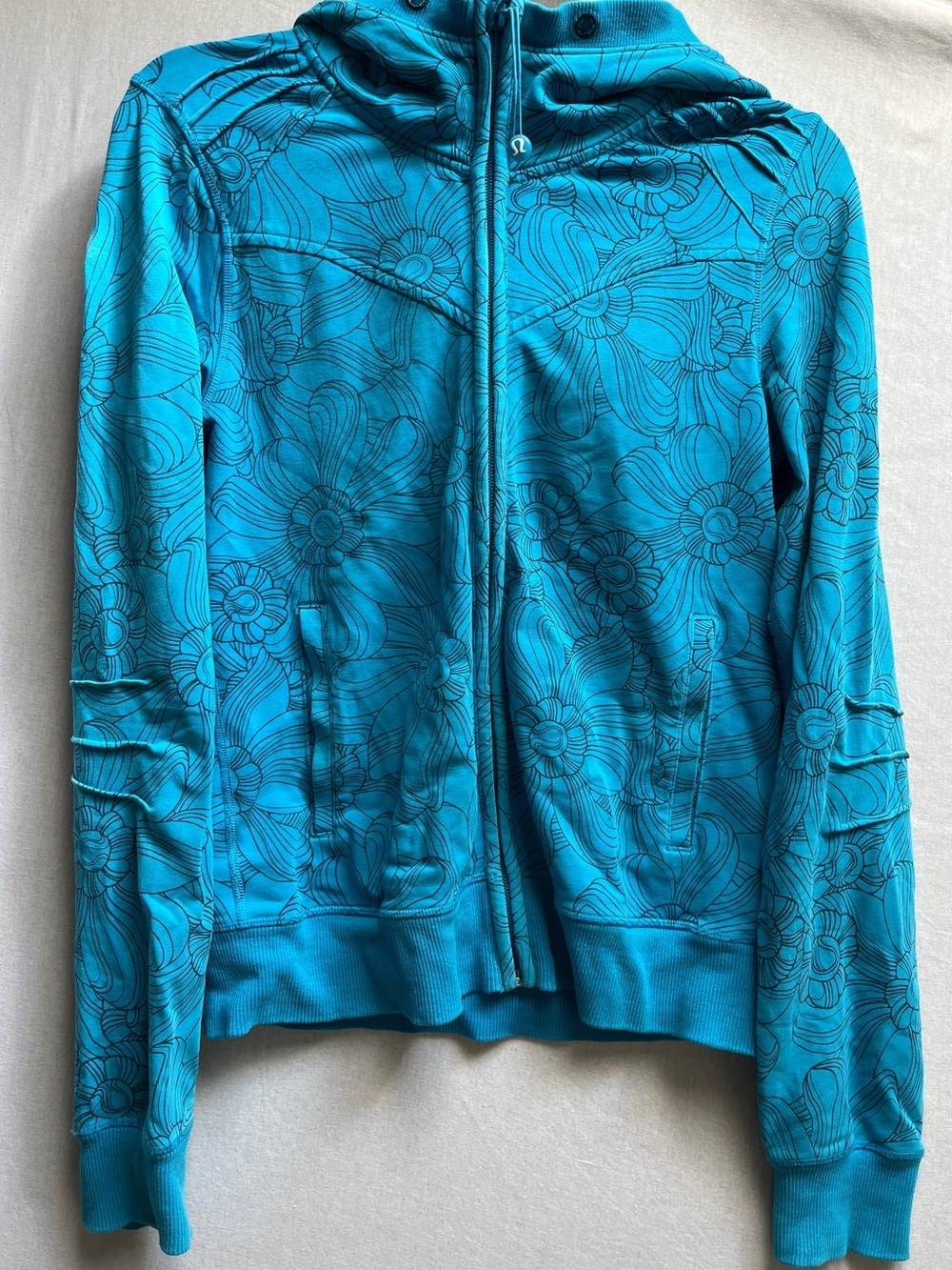 Lululemon Scuba Full Zip Hoodie Paisley Cornflower Size 6
